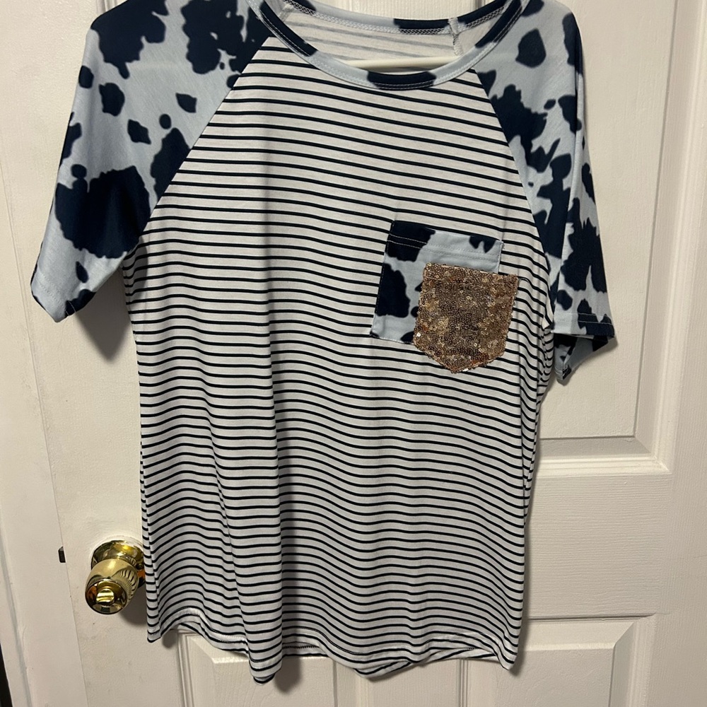 Striped Kids Shirt with Pocket Detail